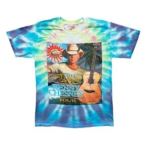 KENNY CHESNEY 2011 Vintage Concert Tour Tee Tie Dye Medium